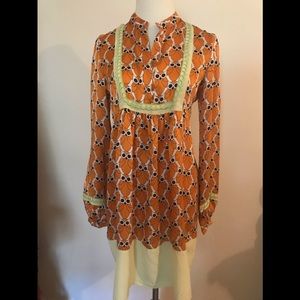 Silk Dress with Owls